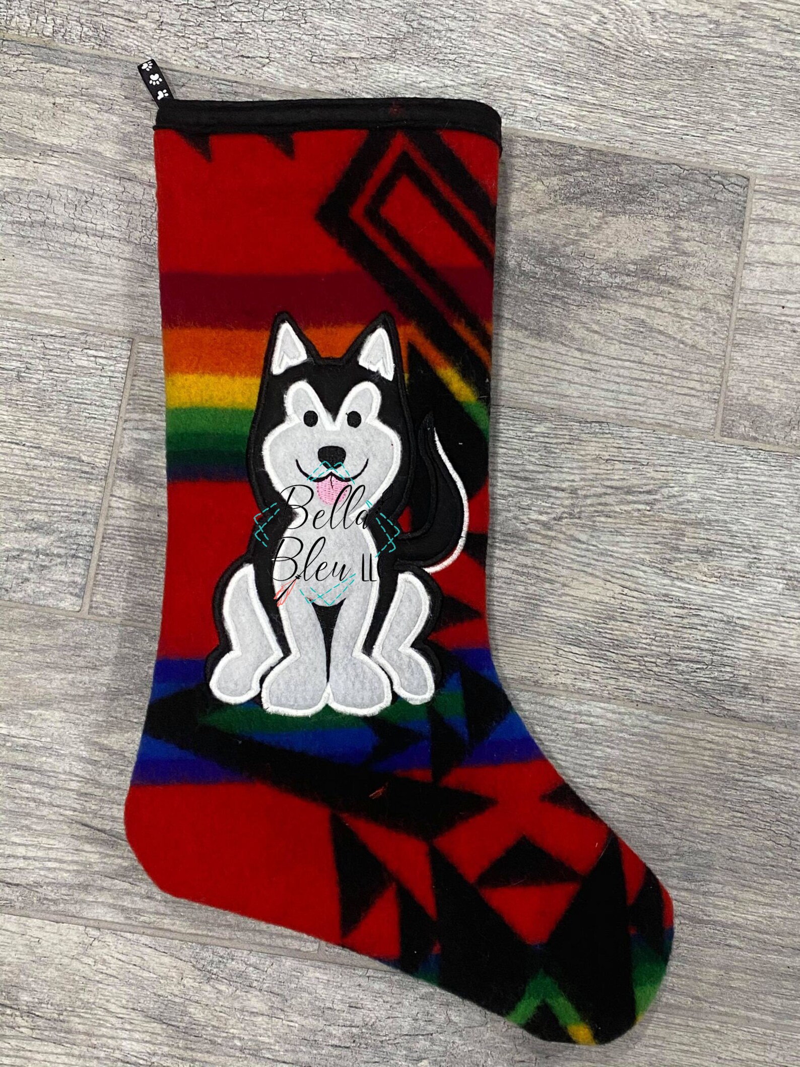 Husky Christmas Stocking Husky Pendleton Blanket Stocking Etsy España