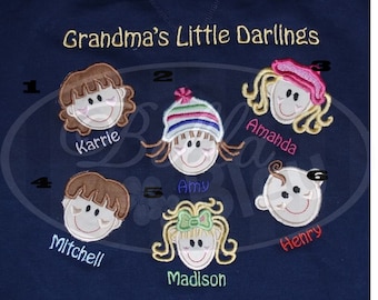 Show Off Custom Embroidered Mother Grandmother Dad Grandpa Family child Grandchild long sleeve Sml to Xl