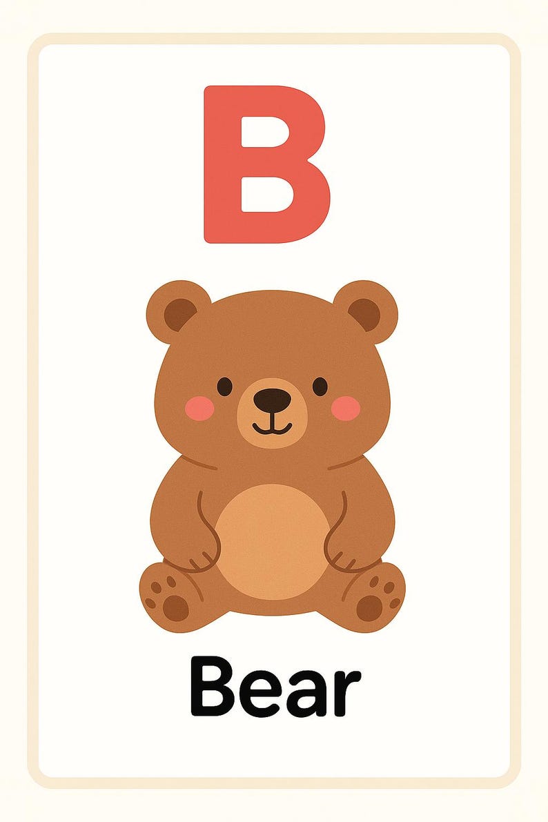 ABC Animal Flashcards for Kids A to Z Printable Alphabet Cards PDF for ...