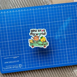 Pegatina You Croc My World / Vinilo adhesivo color mandarina