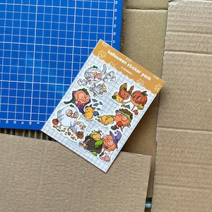 Pacote de Adesivos de Halloween - Adesivo de vinil, brilhante, arte digital, ilustração, artigos de papelaria, laptop, copo, kawaii, fantasia assustadora