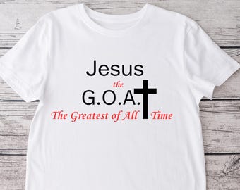 イエスのG.O.A.T.Tシャツ：キリスト教の宗教的贈り物