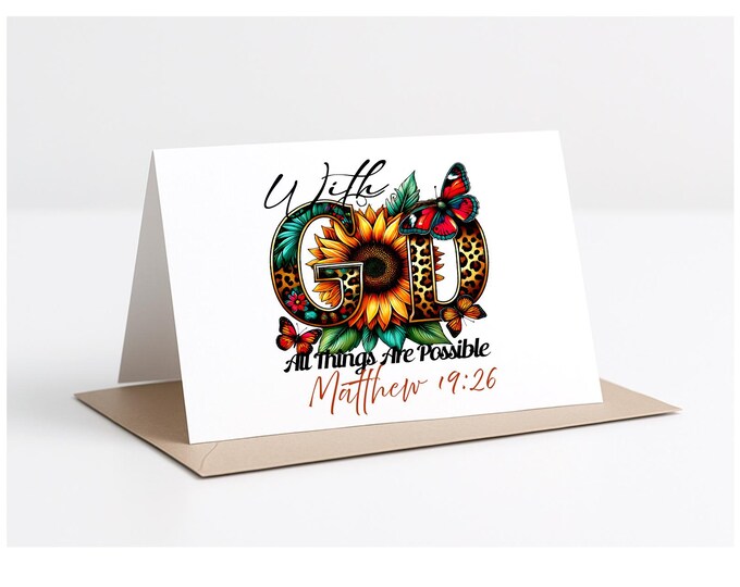 With God All Things Are Possible Greeting Card