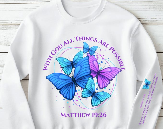 With God All Things Are Possible Womens Sweatshirt