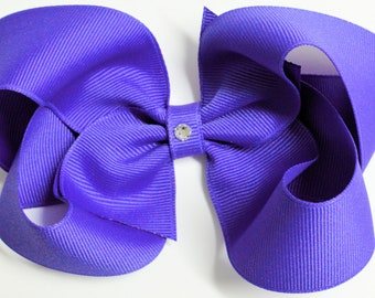Lavender Boutique Hair Bow toddler bows baby bows no slip bows boutique bows small girls bows medium extra large 4 sizes large