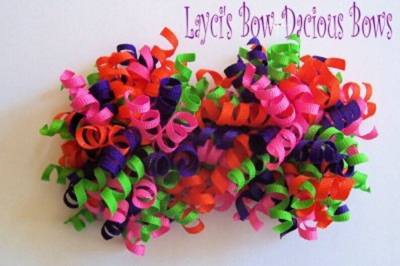 glitter mardi gras hair bow