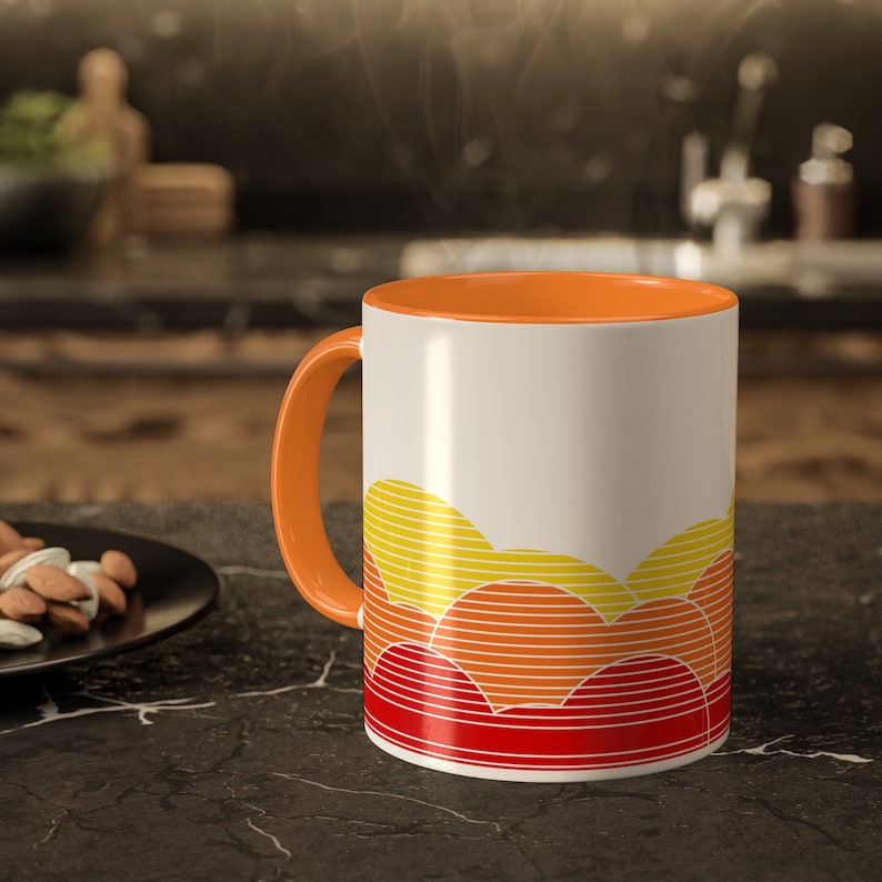 90s Sunset Mug - Colorful Accent, 11oz - Etsy