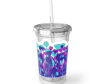 Jazz Flowers Cup - Acrylic 16oz.