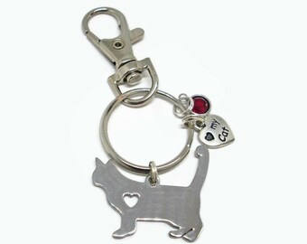 pic I Love My Cat Keychain etsy