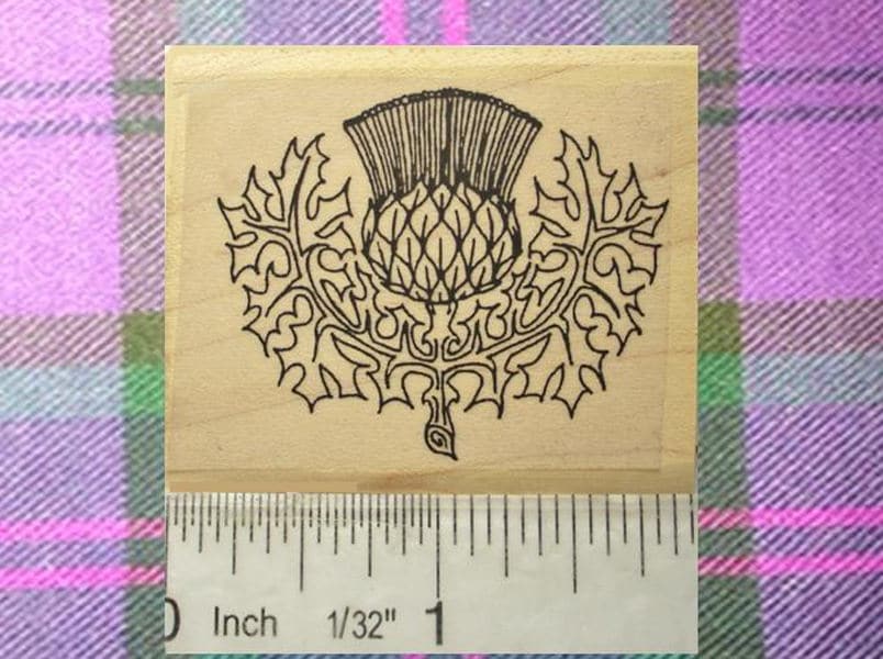 Scottish Thistle Rubber Stamp Icon of Scotland 128 Etsy