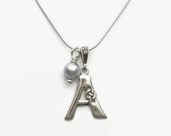 Sterling Silver Antiqued Claddagh Pendant on a Sterling Silver Cable Snake or Ball Chain Necklace