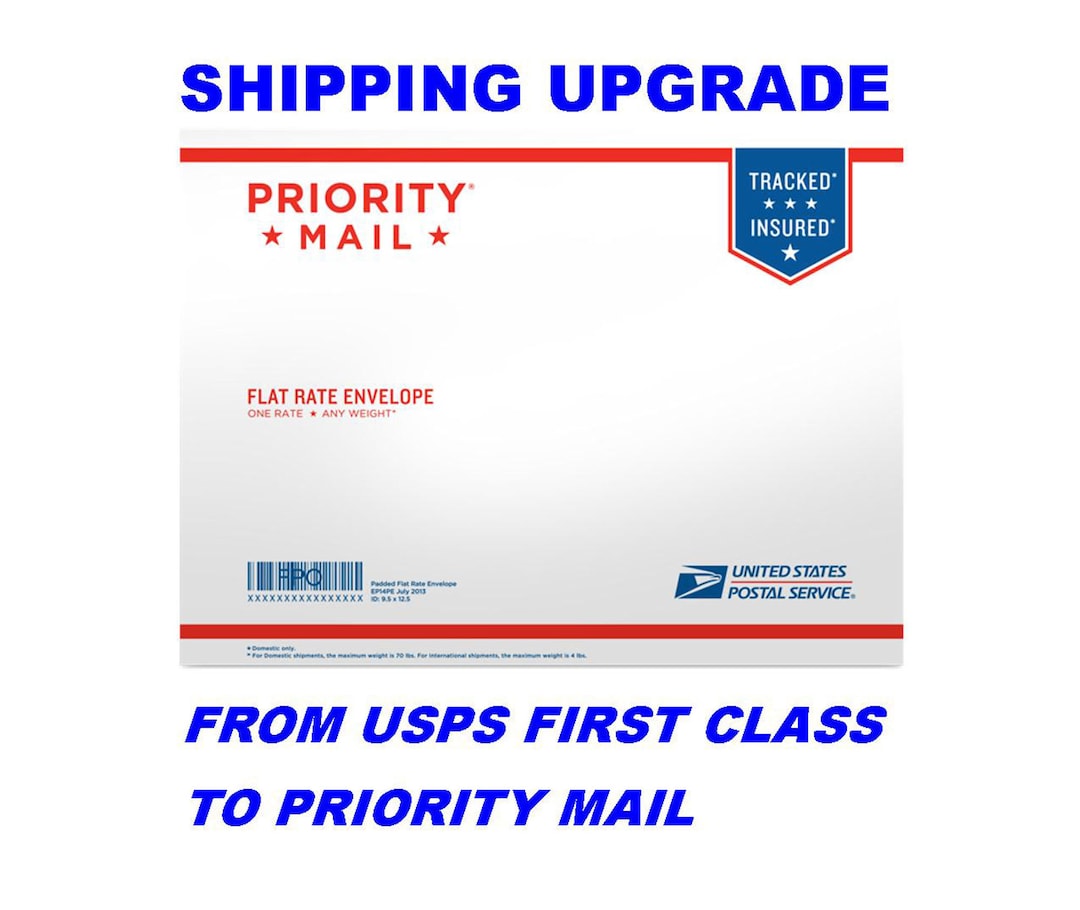Shipping Upgrade From USPS First Class to USPS Priority Mail Flat Rate