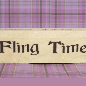Fling Time Rubber Stamp Highland Dance Scrapbooking Crafting #423