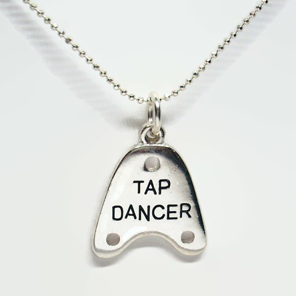 Tap Dancer Necklace * 18" Faceted Ball Chain * Option to Add Swarovski Crystal * Boxed