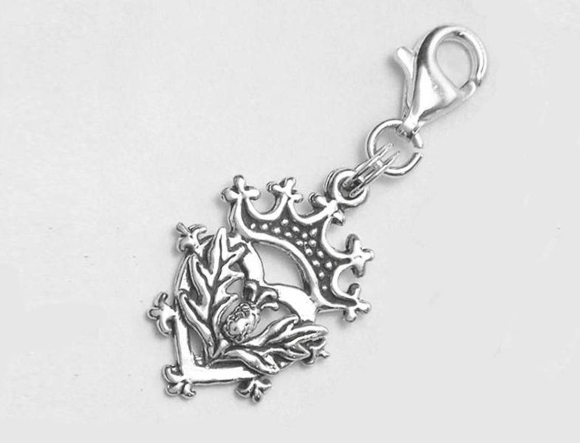 Scottish Luckenbooth Thistle Heart Clip-on Charm Sterling - Etsy