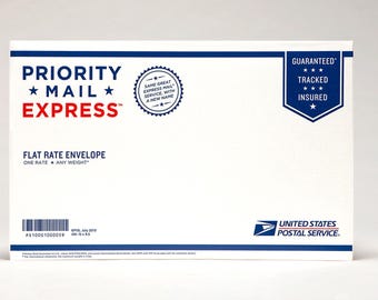 Shipping Upgrade from USPS First Class to USPS Priority Express Mail * Flat Rate Envelope