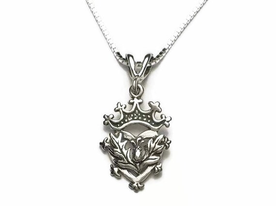 Scottish Necklace Silver Luckenbooth with 18/" Silver Chain /& Gift Box