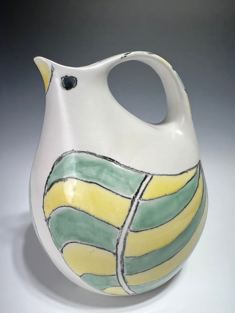 Porcelain Pouring Bird Jug pitcher immagine 2