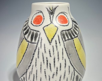 Porcelain Owl Vase