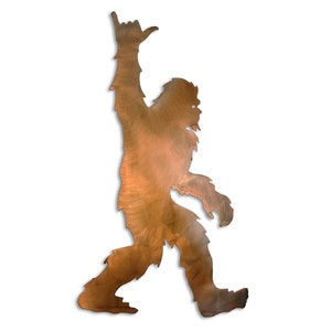 Big Foot Sasquatch Shaka Sign Wall Art,  Available in Five Sizes, Made in America.