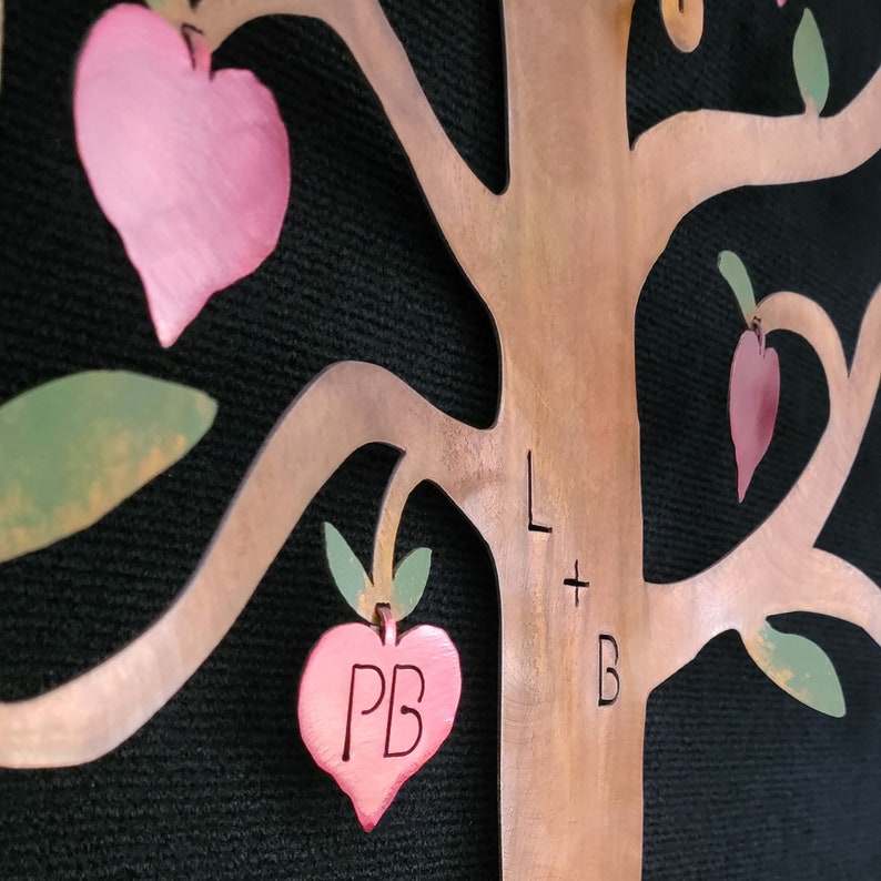 Personalized Single Heart For existing Family Tree already purchased. Replacement Heart for blank heart. Tree not included. image 2