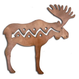 Moose Element Metal Wall Art, Woodland Collection, Bull Moose, Canadian Moose, Rust Finish, Available in Five Sizes, Handmade in the USA