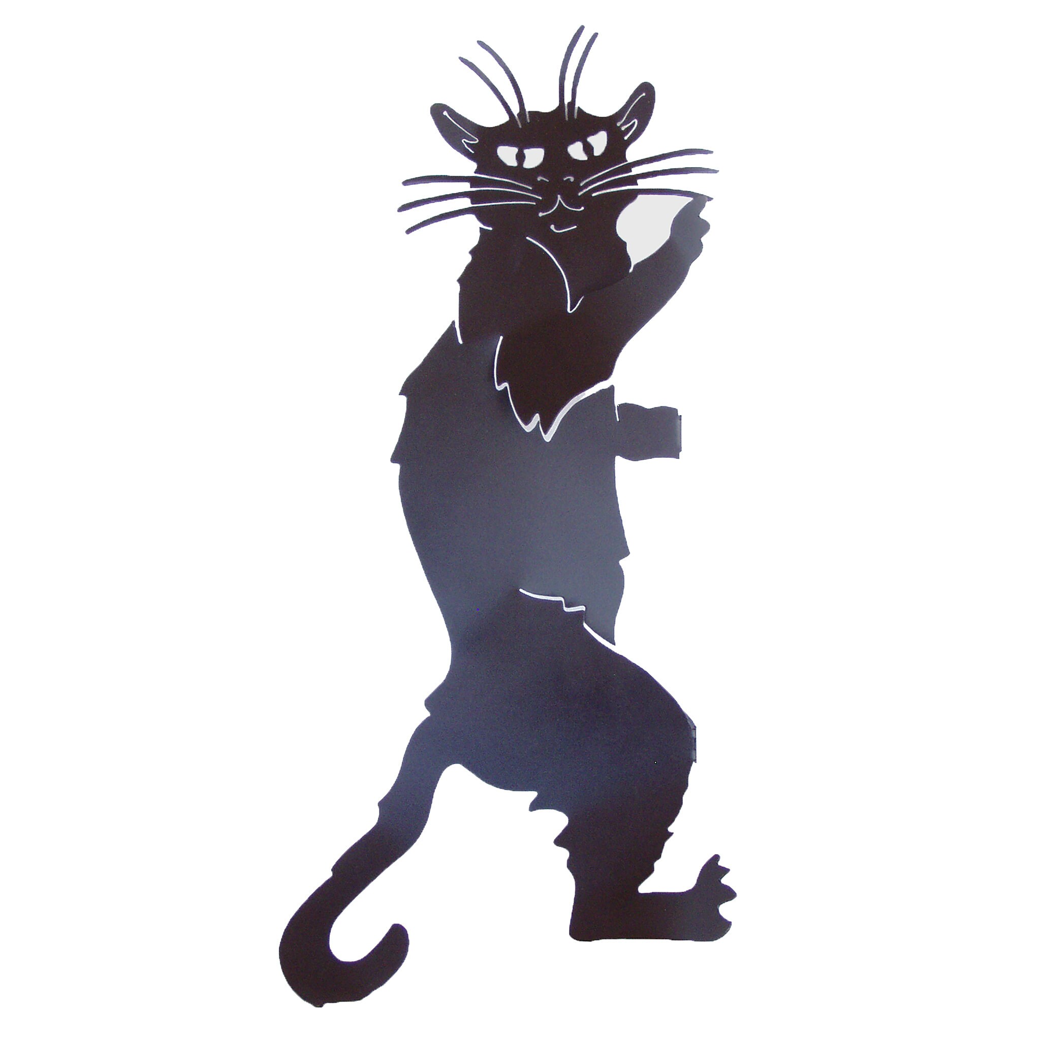 Black Cat Climbing Tree or Wall El Gato Metal Yard Art Steel Etsy