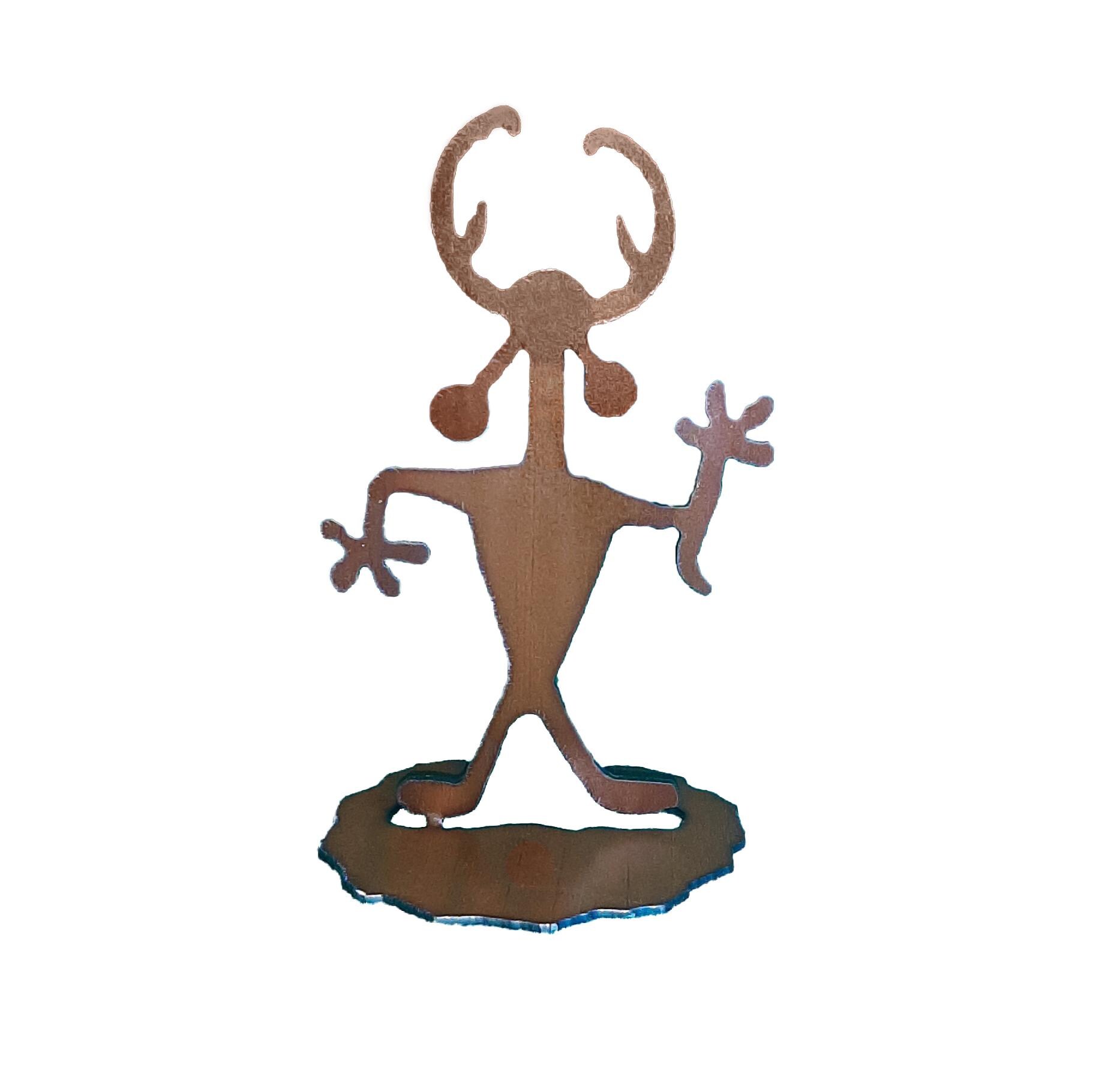 Moab Man Metal Art, Shamon Figurine, Petroglyph Sculpture, Moab Man Petroglyph, Shamon Sculpture, Medicine Man, Table Topper, Rust Finish