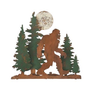 Bigfoot Forest Cutout, Wall and Table Art, Handmade in USA