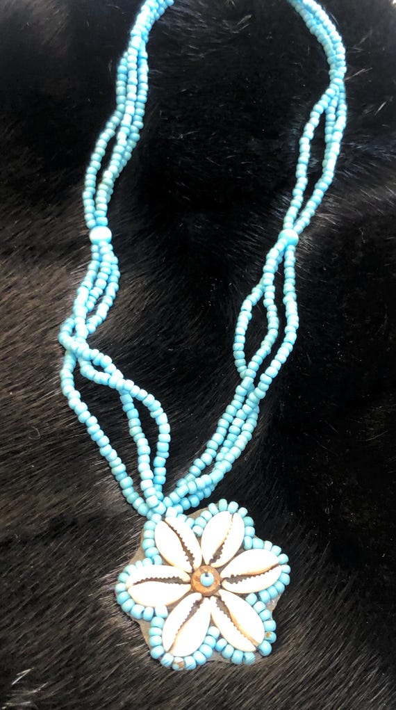 Seashell turquoise necklace - image 3
