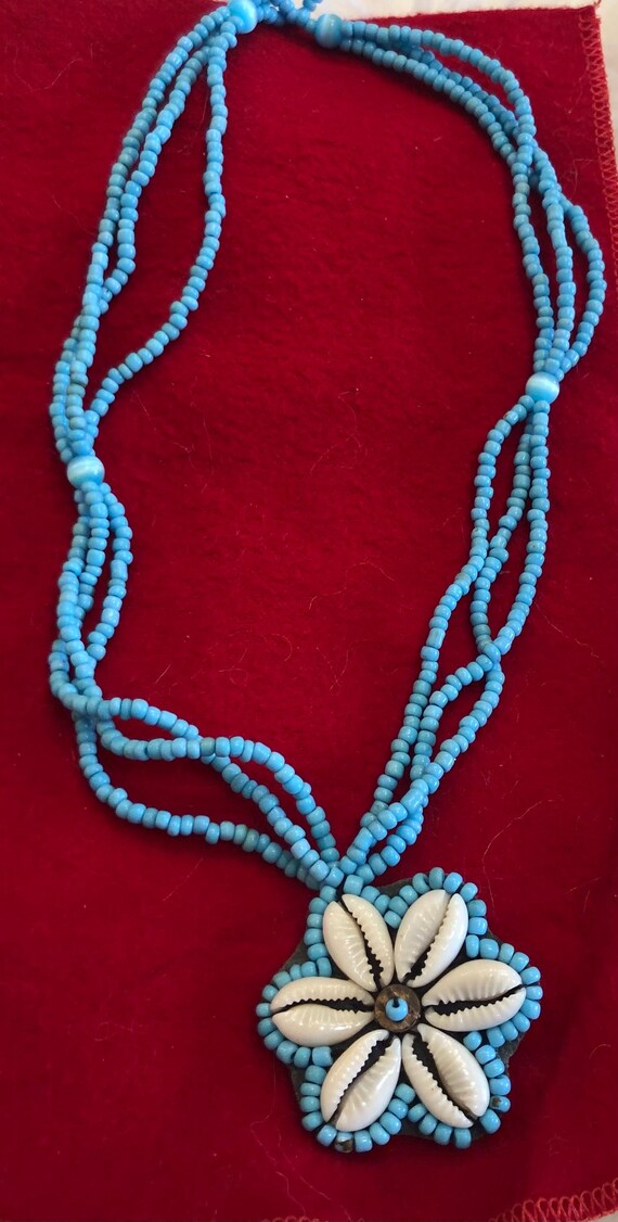 Seashell turquoise necklace - image 2