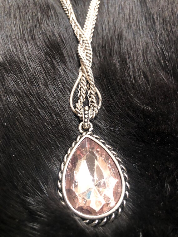 Silvertone twist curb & snake layer chain necklace - image 4