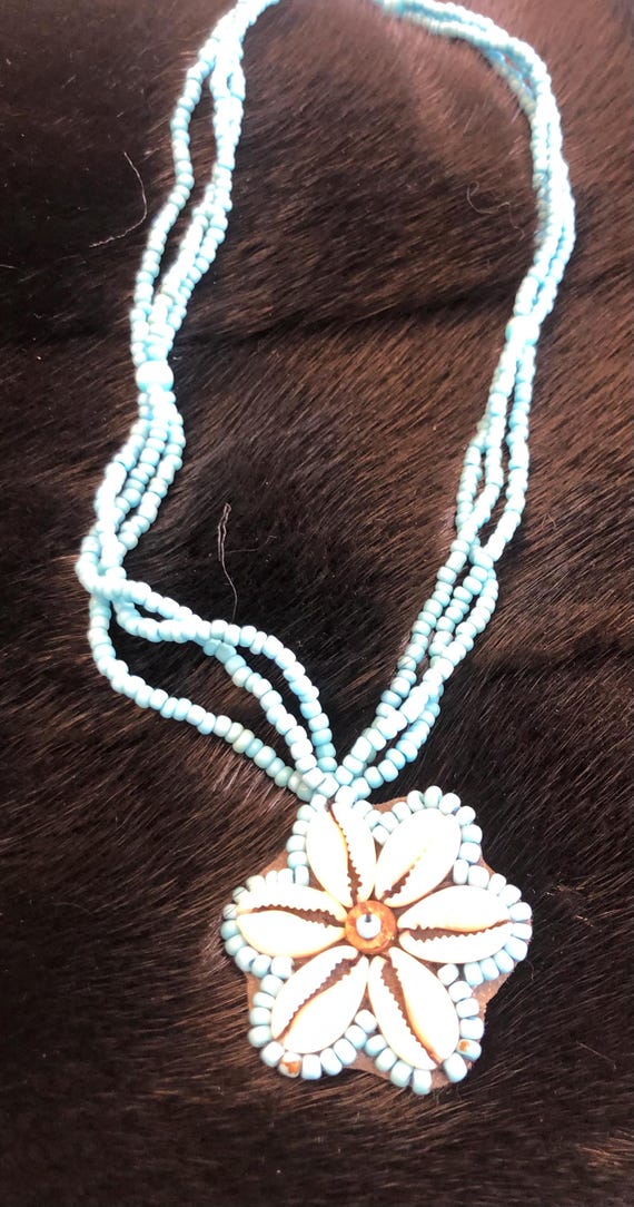 Seashell turquoise necklace - image 4