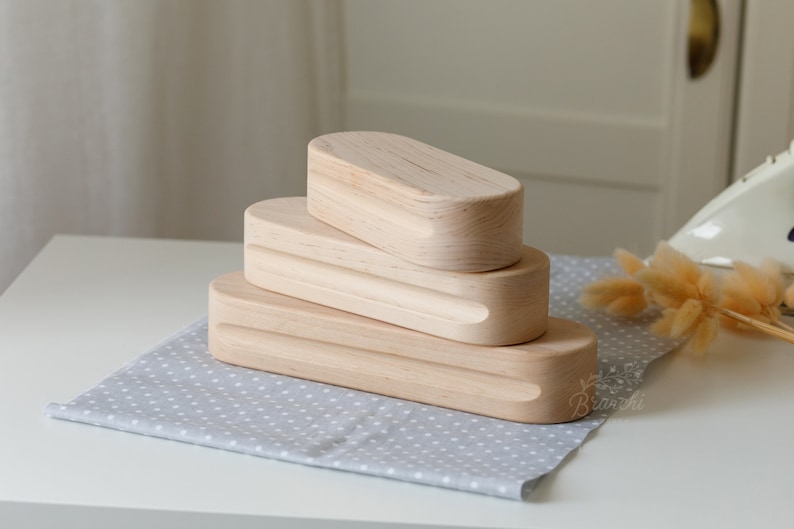 Beech Hardwood Tailor Clapper, Quilters Clapper Pin Pad Design Smooth Wood Easy To Operate Hardwood Tailor Tool 24x7x5cm Brown