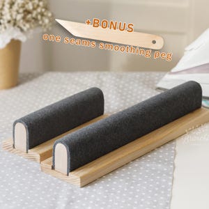 Wool Quilter&#39;s Clapper and Presser Bar for Seams, Choice of two lengths 11.5&quot; or 6.3&quot; (29 or 16 cm), One Seams Smoothing Peg