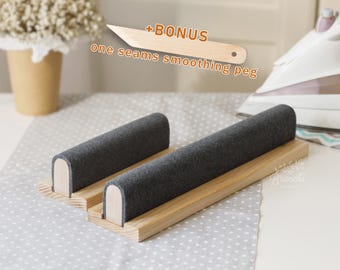 Wool Quilter&#39;s Clapper and Presser Bar for Seams, Choice of two lengths 11.5&quot; or 6.3&quot; (29 or 16 cm), One Seams Smoothing Peg