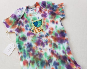 Tie Dyed Baby Onesie-size 3-6 mo-Puppy Onesie-Boy or Girl Baby Onesie
