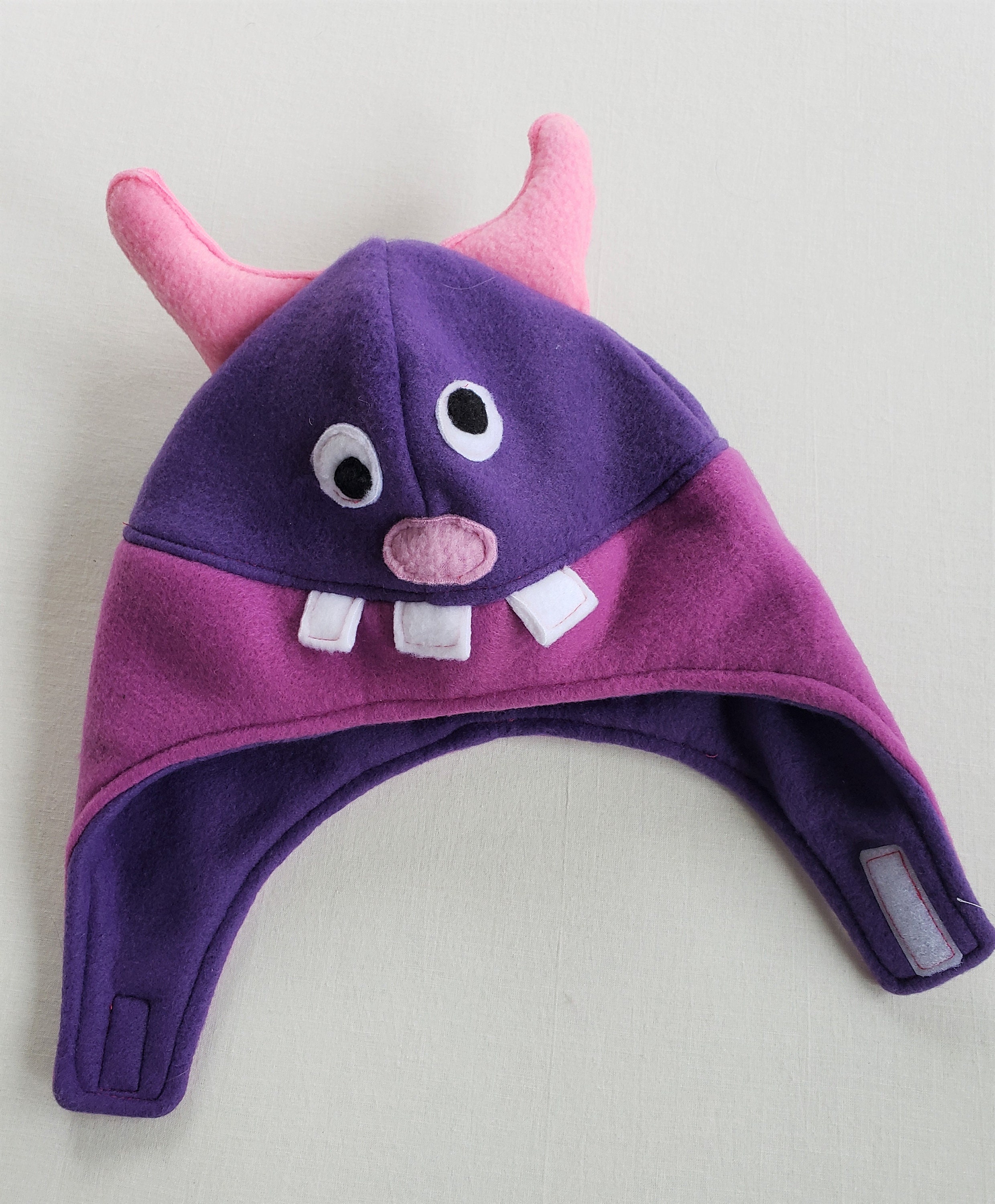 Kids Hat-1-3 Years-purple Monster Hat 