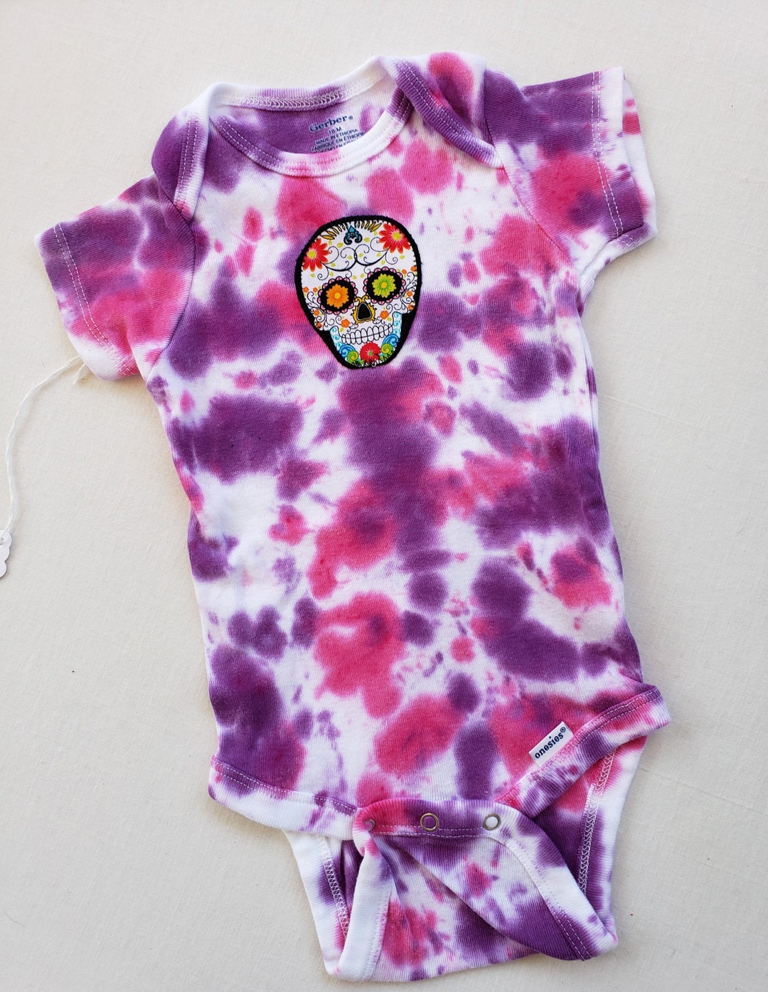 Tie Dye Sugar Skull Onesie-Baby Girl-18 month-Baby Gift - Etsy Italia