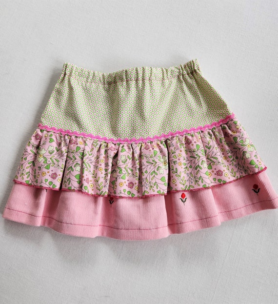 Toddlers Ruffled Tiered Skirt pink Ruffles Skirt size 2 Skirt Etsy