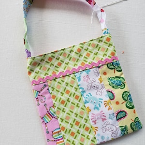 Little Girls Purse-Patchwork Purse-Quilted Purse-Dress Up-Toddler Purse-First Purse-Baby Girl Purse