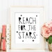 Reach for the Stars Nursery Printable, Nursery Wall Art, Kids Room Wall ...