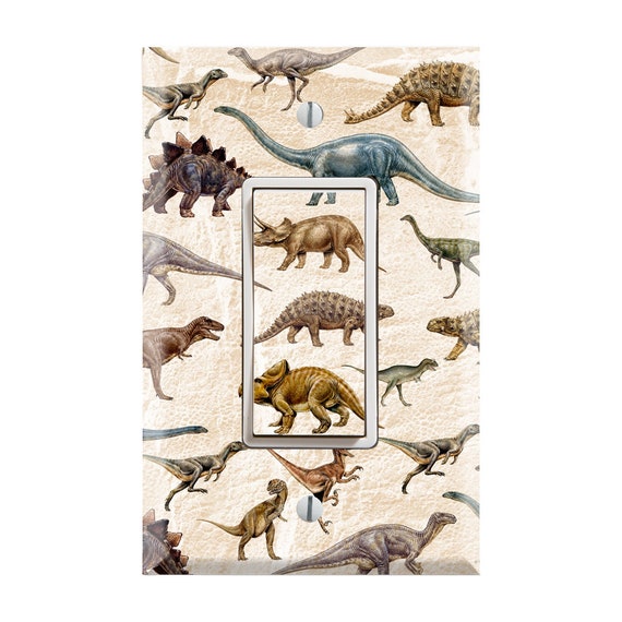 Dino TF35 Dinosaur Plate Cover Dinosaurs Nursery Light Switch Jurassic Park Decor Tyrannosaurus rex Switch Cover T-Rex Switch Plate