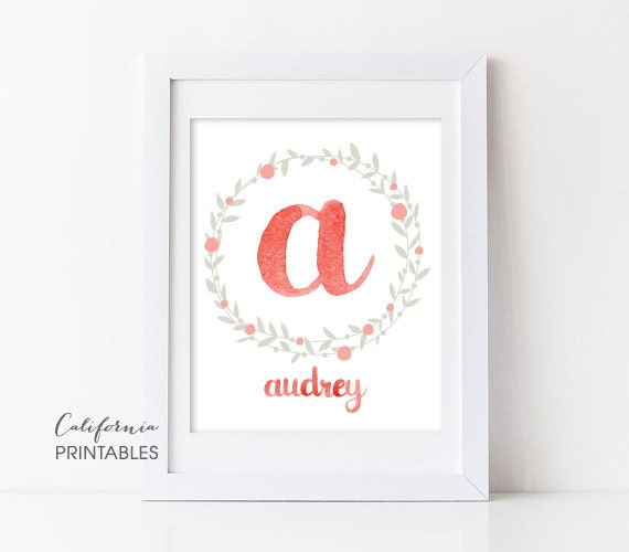 CUSTOM NURSERY ART With Baby Name Print Art Monogram Nursery Etsy