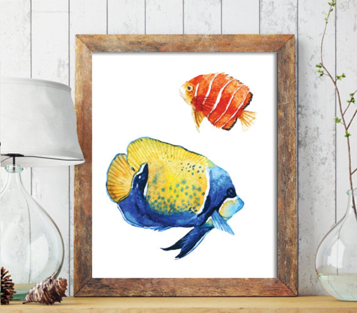 Fish Printable Tropical Fish Printable Fish Wall Art | Etsy