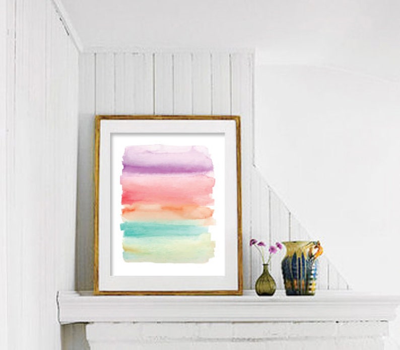 God's Promise PRINTABLE ART Watercolor Wall Art Rainbow Etsy