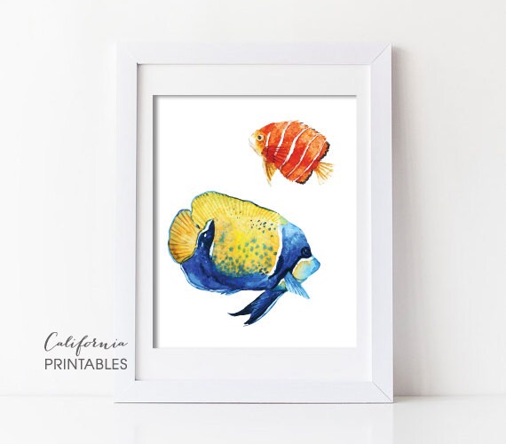 Fish Printable Tropical Fish Printable Fish Wall Art | Etsy