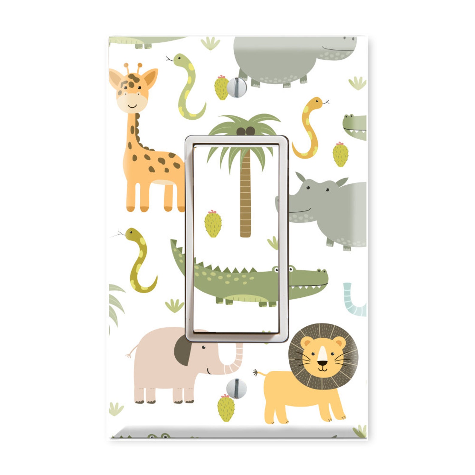 Safari Light Switch Cover / Animal Light Switch Plate / Etsy
