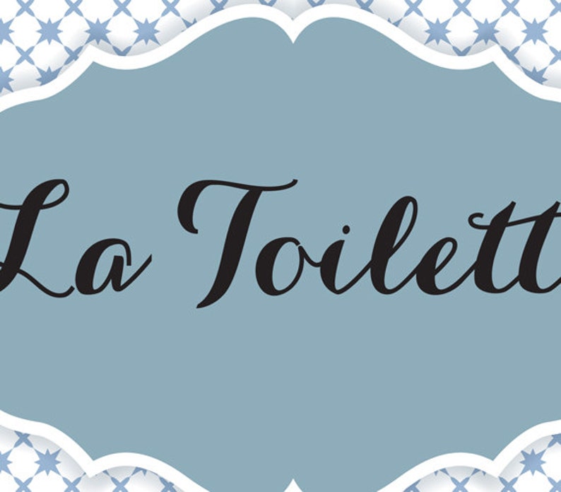 French Bathroom Sign La Toilette Bathroom Printable Art Etsy
