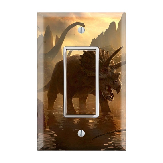 Dino TF35 Dinosaur Plate Cover Dinosaurs Nursery Light Switch Jurassic Park Decor Tyrannosaurus rex Switch Cover T-Rex Switch Plate